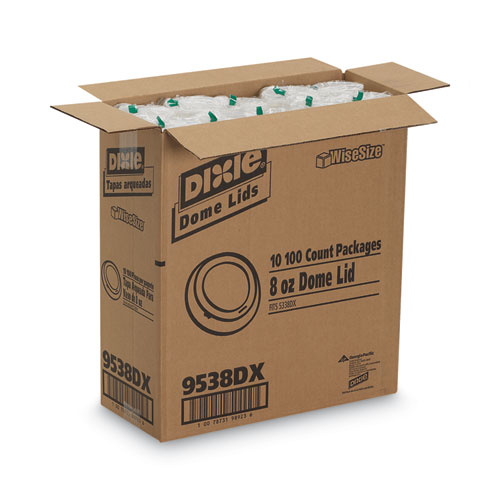 Image of Dixie® Drink-Thru Lid, Fits 8Oz Hot Drink Cups, Fits 8 Oz Cups, White, 1,000/Carton