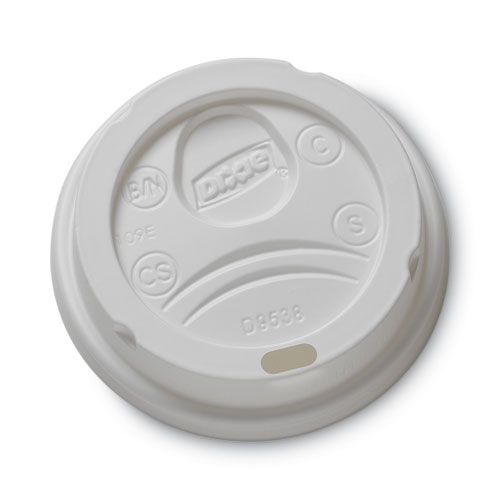 Image of Drink-Thru Lid, Fits 8oz Hot Drink Cups, Fits 8 oz Cups, White, 1,000/Carton