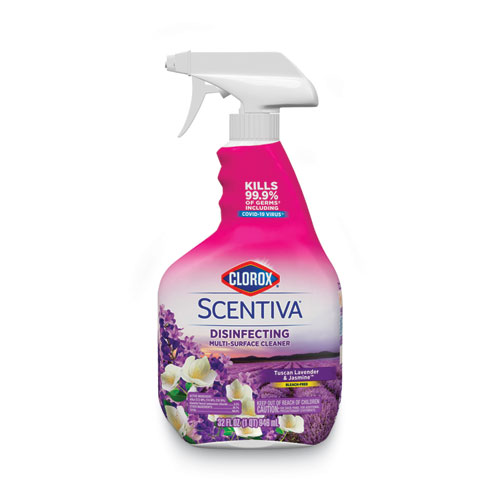 Scentiva Multi Surface Cleaner, Tuscan Lavender and Jasmine, 32 oz, 6/Carton