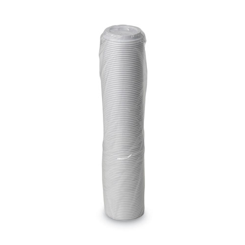 Image of Dixie® Dome Drink-Thru Lids, Fits 10 Oz To 20 Oz Dixie Paper Hot Cups, White, 100/Pack