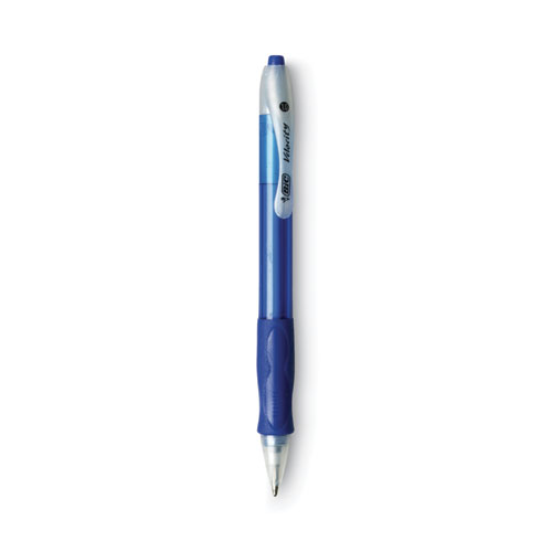 Velocity Easy Glide Ballpoint Pen Value Pack, Retractable, Medium 1 mm, Blue Ink, Translucent Blue Barrel, 36/Pack