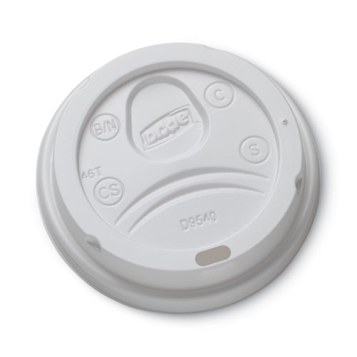 Image of Dixie® Sip-Through Dome Hot Drink Lids, Fits 10 Oz Cups, White, 100/Pack