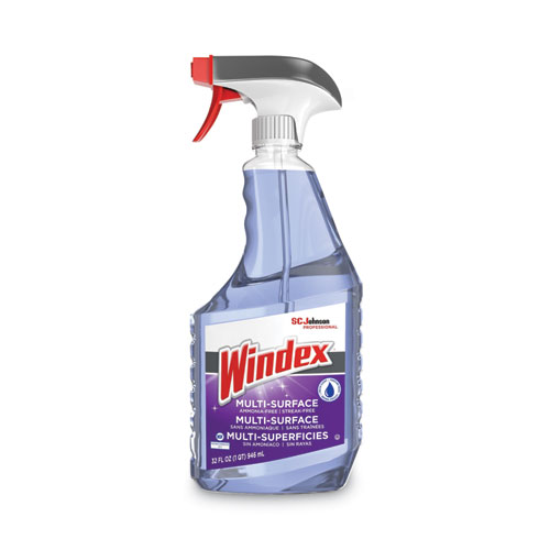 Image of Non-Ammoniated Glass/Multi Surface Cleaner, Fresh Scent, 32 oz Bottle, 8/Carton