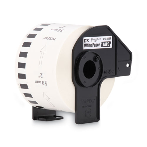 Image of Brother Continuous Paper Label Tape, 2" X 100 Ft, Black/White