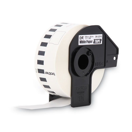 Image of Brother Continuous Paper Label Tape, 1.1" X 100 Ft Roll, White