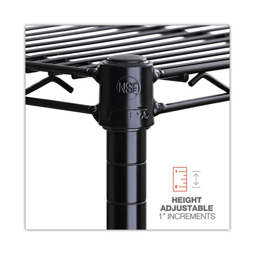 Image of Alera® Nsf Certified 6-Shelf Wire Shelving Kit, 48W X 18D X 72H, Black