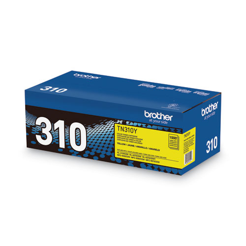 Image of Brother Tn310Y Toner, 1,500 Page-Yield, Yellow