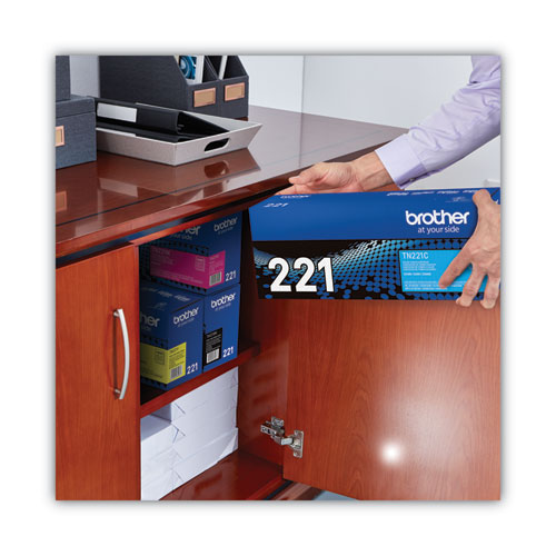 Image of Brother Tn221C Toner, 1,400 Page-Yield, Cyan