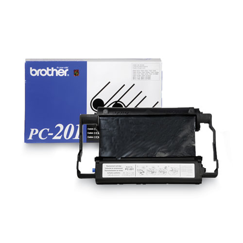 Image of Brother Pc-201 Thermal Transfer Print Cartridge, 450 Page-Yield, Black