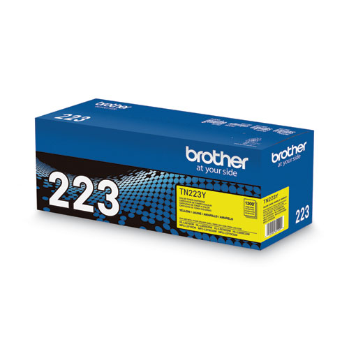 Image of Brother Tn223Y Toner, 1,300 Page-Yield, Yellow
