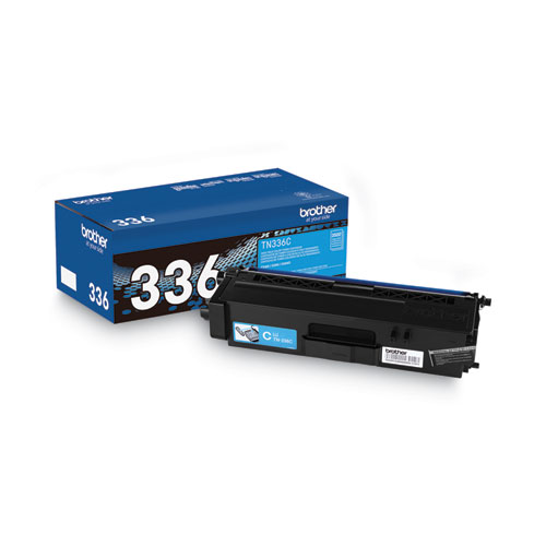 Image of Brother Tn336C High-Yield Toner, 3,500 Page-Yield, Cyan