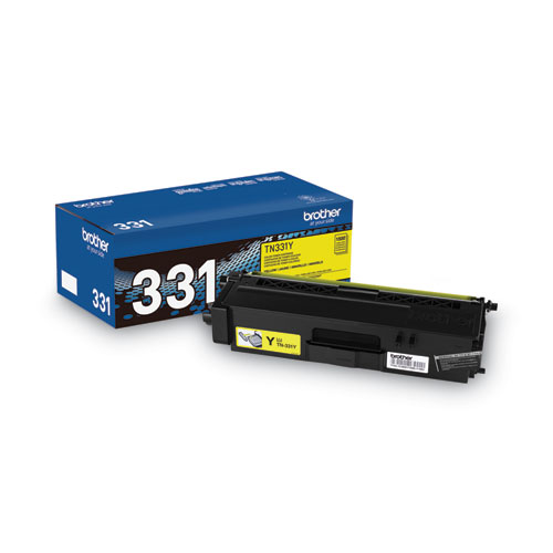 Image of Brother Tn331Y Toner, 1,500 Page-Yield, Yellow