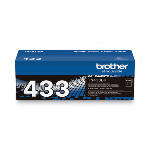 Image of Brother Tn433Bk High-Yield Toner, 4,500 Page-Yield, Black