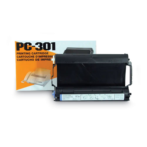 Image of Brother Pc-301 Thermal Transfer Print Cartridge, 250 Page-Yield, Black