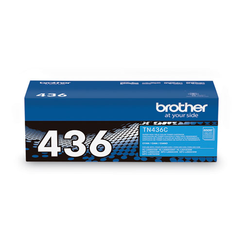 Image of Brother Tn436C Super High-Yield Toner, 6,500 Page-Yield, Cyan