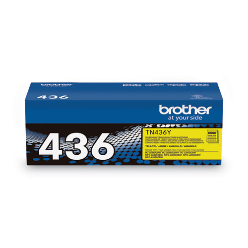 Image of Brother Tn436Y Super High-Yield Toner, 6,500 Page-Yield, Yellow