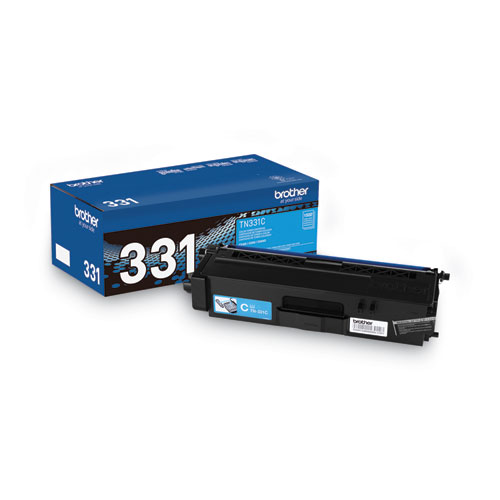 Image of Brother Tn331C Toner, 1,500 Page-Yield, Cyan