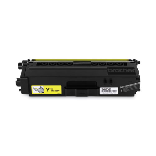 Image of Brother Tn331Y Toner, 1,500 Page-Yield, Yellow