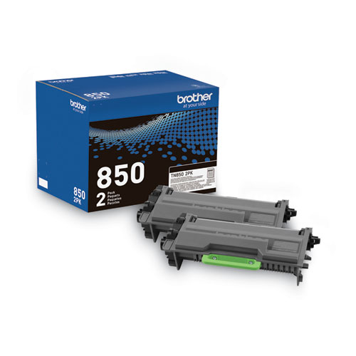 Image of Brother Tn8502Pk High-Yield Toner, 8,000 Page-Yield, Black, 2/Pack