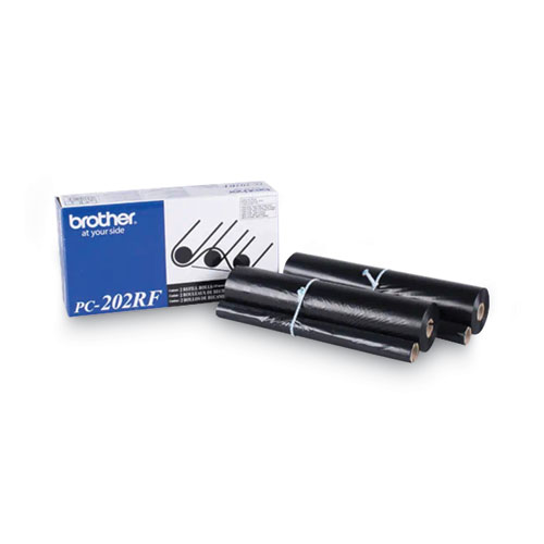 Image of Brother Pc-202Rf Thermal Transfer Refill Roll, 450 Page-Yield, Black, 2/Pack