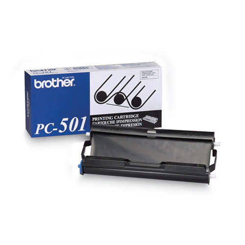 Image of Brother Pc-501 Thermal Transfer Print Cartridge, 150 Page-Yield, Black