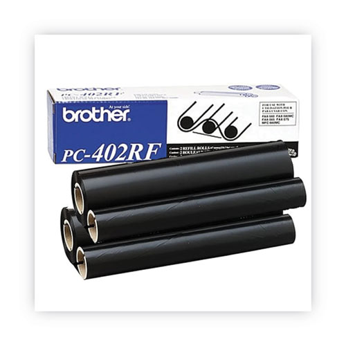 PC-402RF Thermal Transfer Refill Roll, 150 Page-Yield, Black, 2/Pack