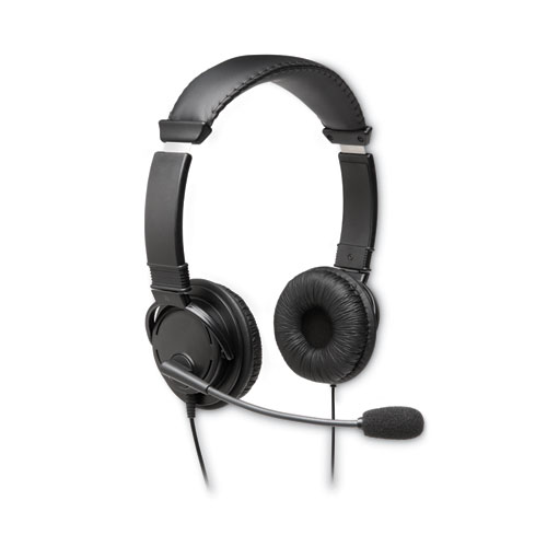 Image of Kensington® Hi-Fi Headphones With Microphone, 6 Ft Cord, Black