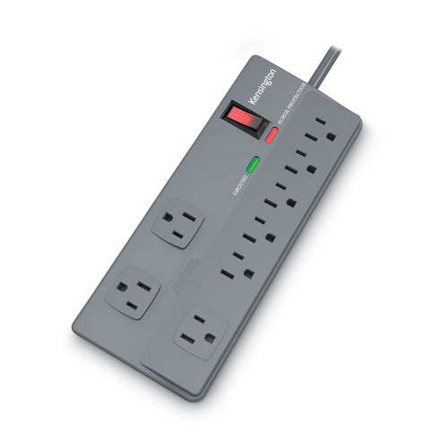Guardian Premium Surge Protector, 8 AC Outlets, 6 ft Cord, 1,080 J, Gray