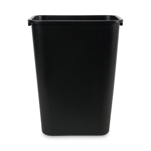 Boardwalk® Soft-Sided Wastebasket, 41 qt, Plastic, Black