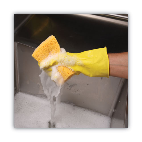 Image of Boardwalk® Medium Cellulose Sponge, 3.67 X 6.08, 1.55" Thick, Yellow, 24/Carton