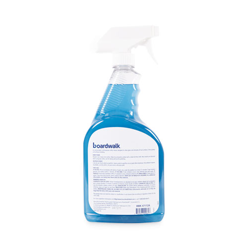 Image of Boardwalk® Industrial Strength Glass Cleaner With Ammonia, 32 Oz Trigger Spray Bottle, 12/Carton