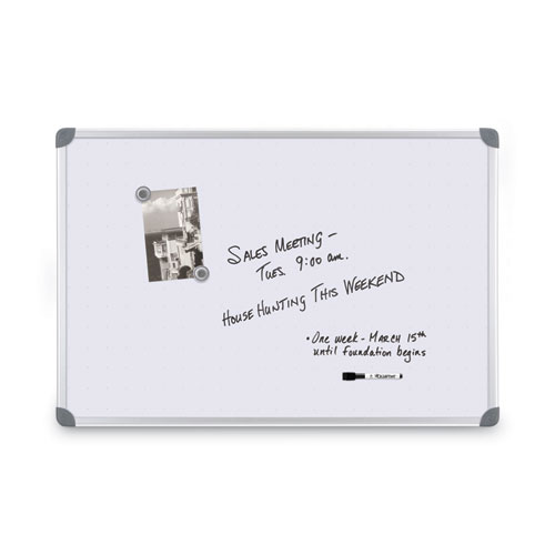 Euro-Style Magnetic Dry-Erase Aluminum Frame Boards, 36 x 24, White Surface, Silver Aluminum Frame