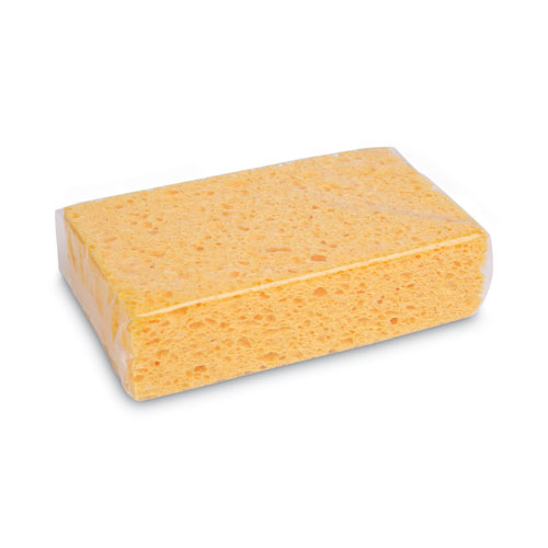 Image of Boardwalk® Medium Cellulose Sponge, 3.67 X 6.08, 1.55" Thick, Yellow, 24/Carton