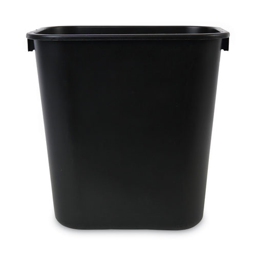 Image of Boardwalk® Soft-Sided Wastebasket, 14 Qt, Plastic, Black