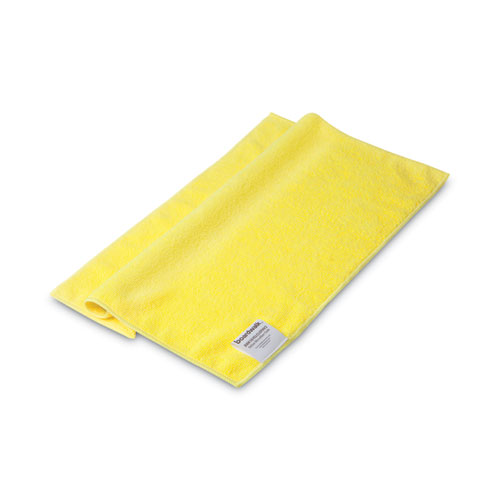 Image of Microfiber Cleaning Cloths, 16 x 16, Yellow, 24/Pack