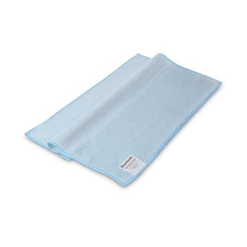 Image of Microfiber Cleaning Cloths, 16 x 16, Blue, 24/Pack