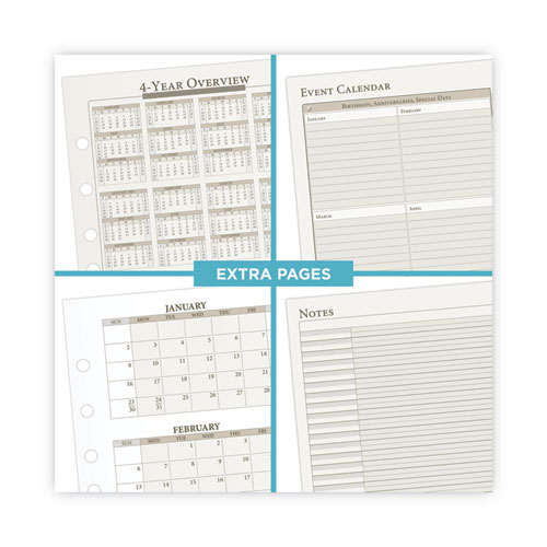 2-Page-Per-Week Planner Refills, 8.5 x 5.5, White Sheets, 12-Month (Jan to Dec): 2024