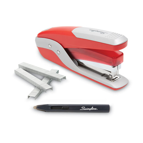 Image of Swingline® Quick Touch Stapler Value Pack, 28-Sheet Capacity, Red/Silver
