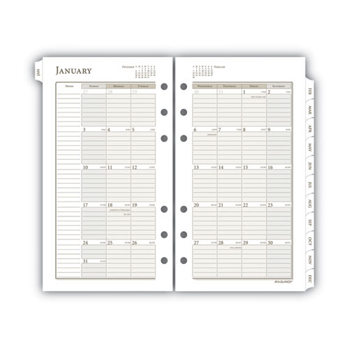 Image of At-A-Glance® 1-Page-Per-Day Planner Refills, 6.75 X 3.75, White Sheets, 12-Month (Jan To Dec): 2024