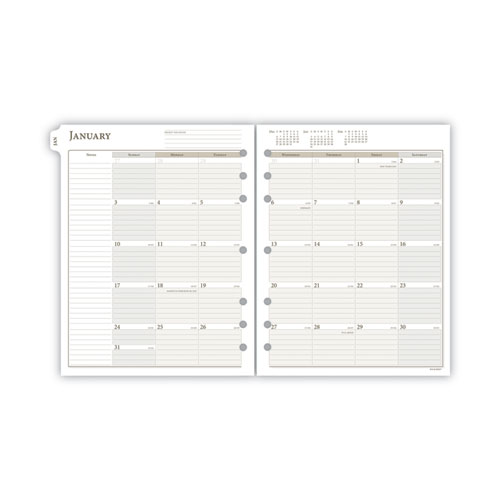 Image of At-A-Glance® 2-Page-Per-Week Planner Refills, 8.5 X 5.5, White Sheets, 12-Month (Jan To Dec): 2024