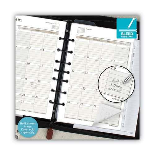 2-Page-Per-Week Planner Refills, 8.5 x 5.5, White Sheets, 12-Month (Jan to Dec): 2024