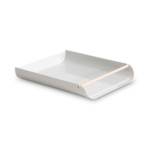 Image of U Brands Arc Paper Tray, 1 Section, Letter Size, 12.1 X 10.6 X 1.8, Gray