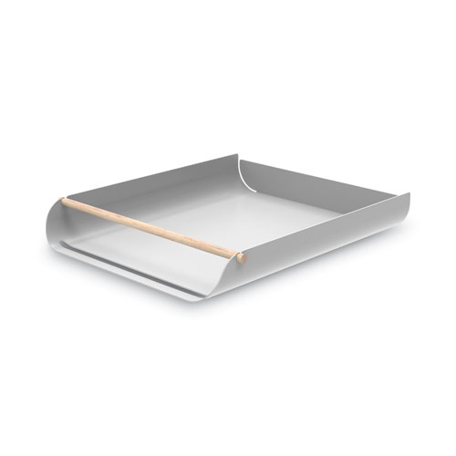 Image of U Brands Arc Paper Tray, 1 Section, Letter Size, 12.1 X 10.6 X 1.8, Gray