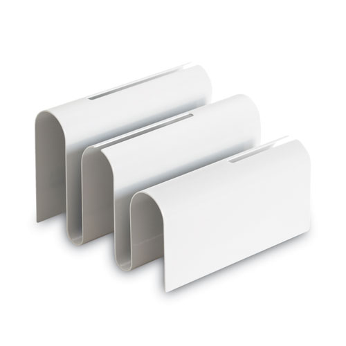 Image of U Brands Arc Desktop Organization Kit, Letter Sorter/Tape Dispenser/Utility Cup, Metal, Gray