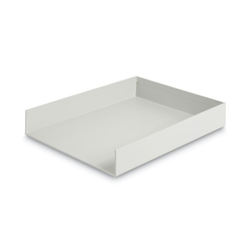 Image of U Brands Four-Piece Desk Organization Kit, Magazine Holder/Paper Tray/Pencil Cup/Storage Bin, Chipboard, Gray
