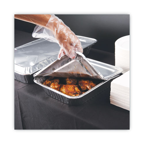 Image of Boardwalk® Aluminum Steam Table Pan Lids, Fits Half-Size Pan, Deep, 10.5 X 12.81 X 0.63, 100/Carton