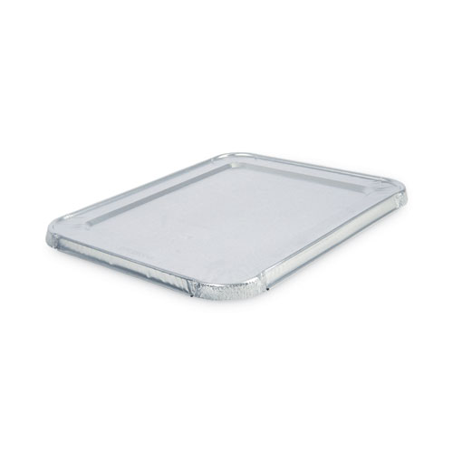 Boardwalk® Aluminum Steam Table Pan Lids, Fits Half-Size Pan, Deep, 10.5 x 12.81 x 0.63, 100/Carton