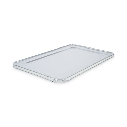 Image of Aluminum Steam Table Pan Lids, Fits Full-Size Pan, Deep,12.88 x 20.81 x 0.63, 50/Carton