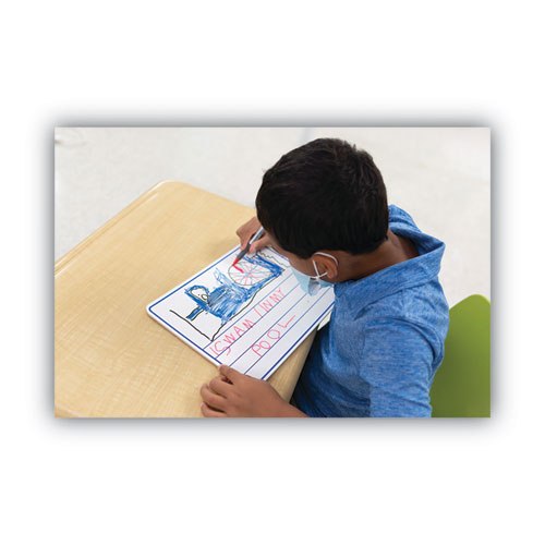 Image of Creativity Street® Dry Erase Student Boards, 12 X 9, Blue/White Surface, 10/Set
