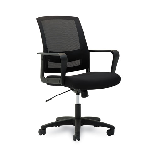 Image of Oif Mesh Mid-Back Chair, Supports Up To 225 Lb, 17" To 21.5" Seat Height, Black